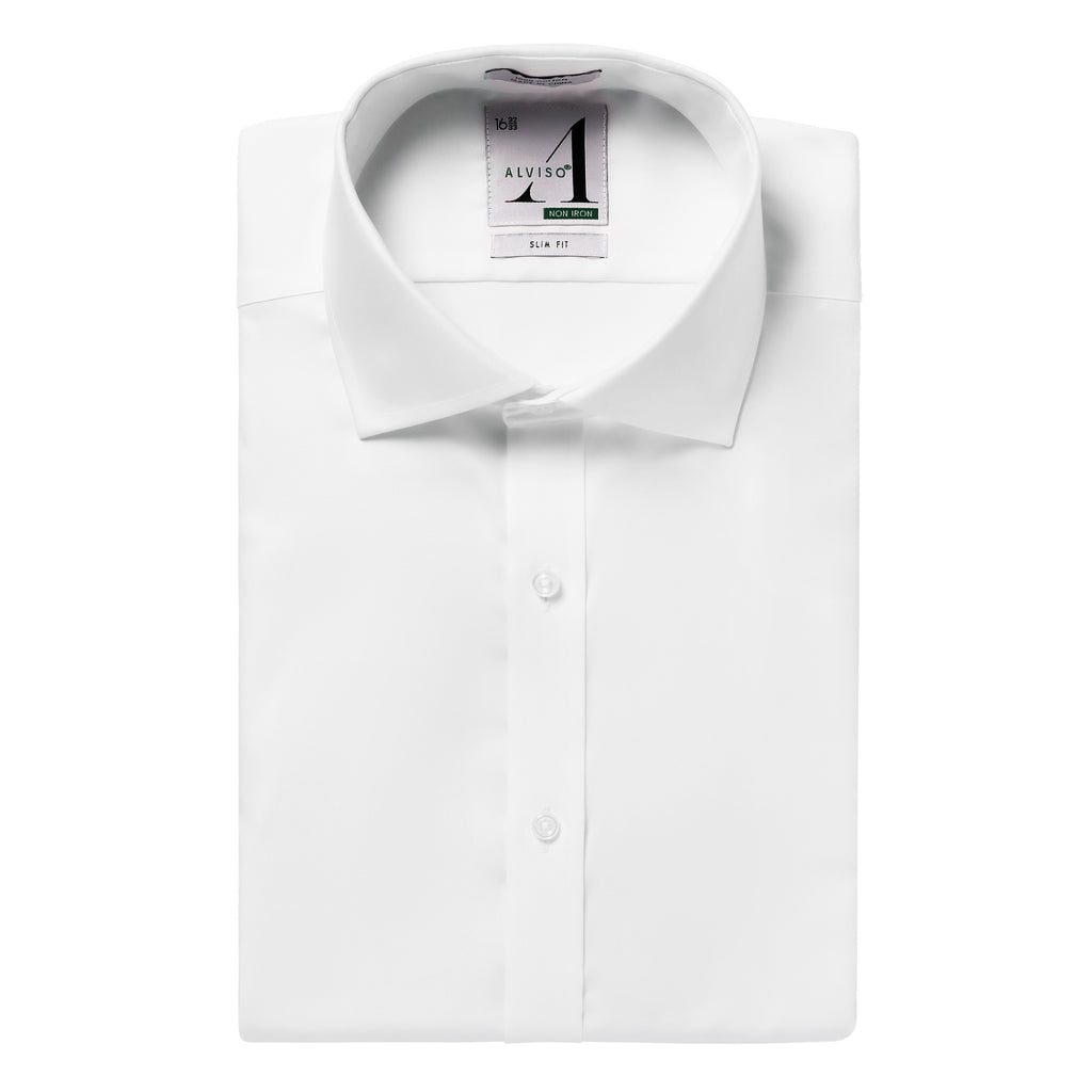 100% Cotton Non-Iron Slim Fit Button Cuff Shirt