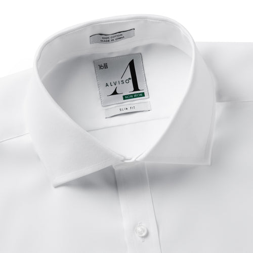100% Cotton Non-Iron Slim Fit Button Cuff Shirt