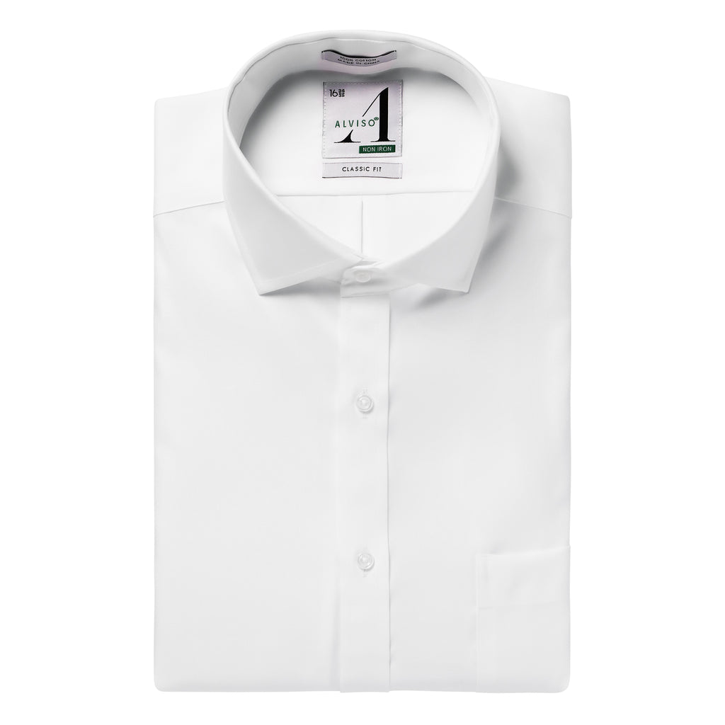 100% Cotton Non-Iron Classic Fit Button Cuff Shirt