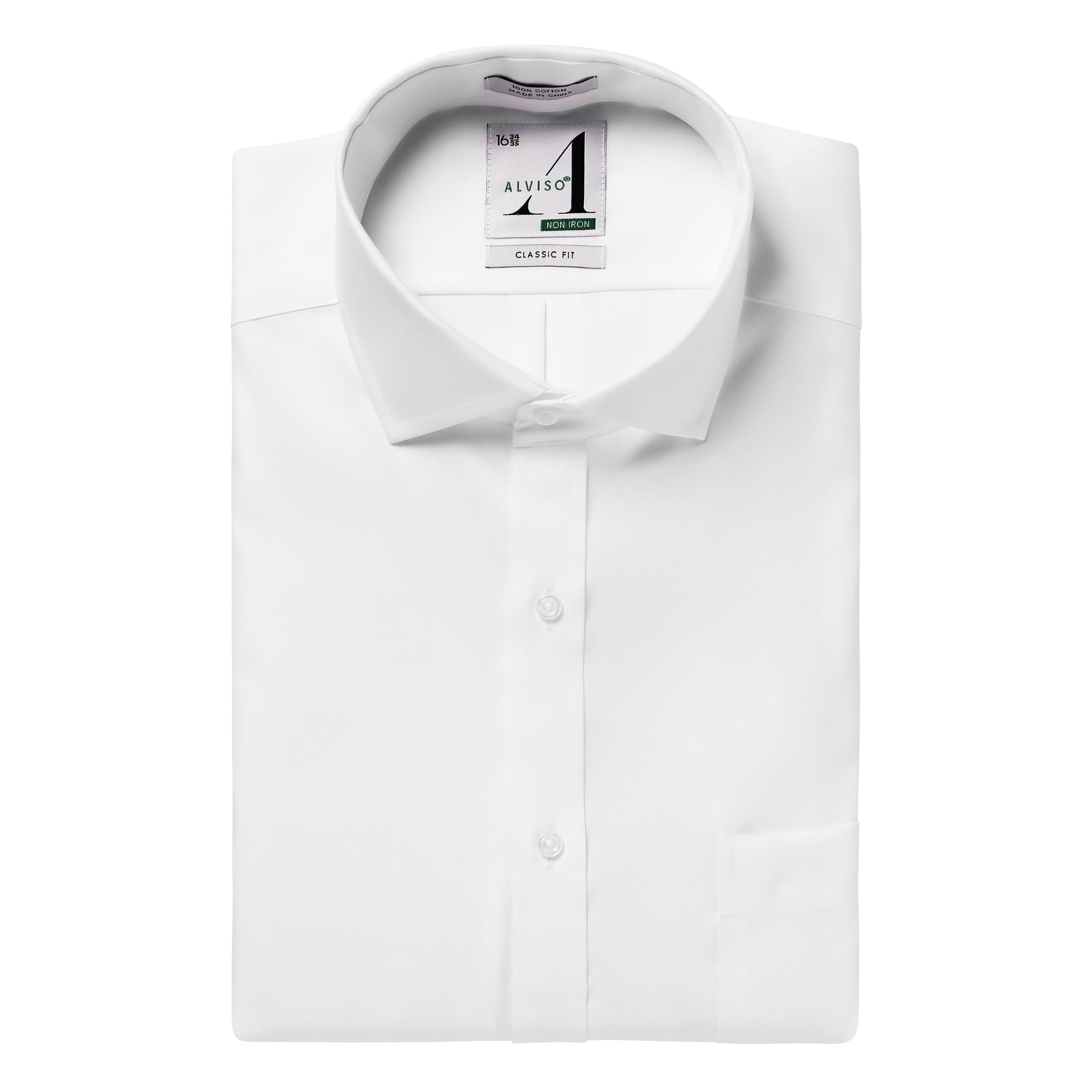 100% Cotton Non-Iron Classic Fit Button Cuff Shirt