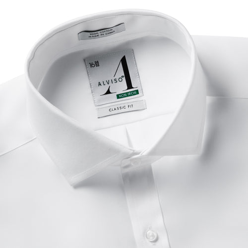 100% Cotton Non-Iron Classic Fit Button Cuff Shirt