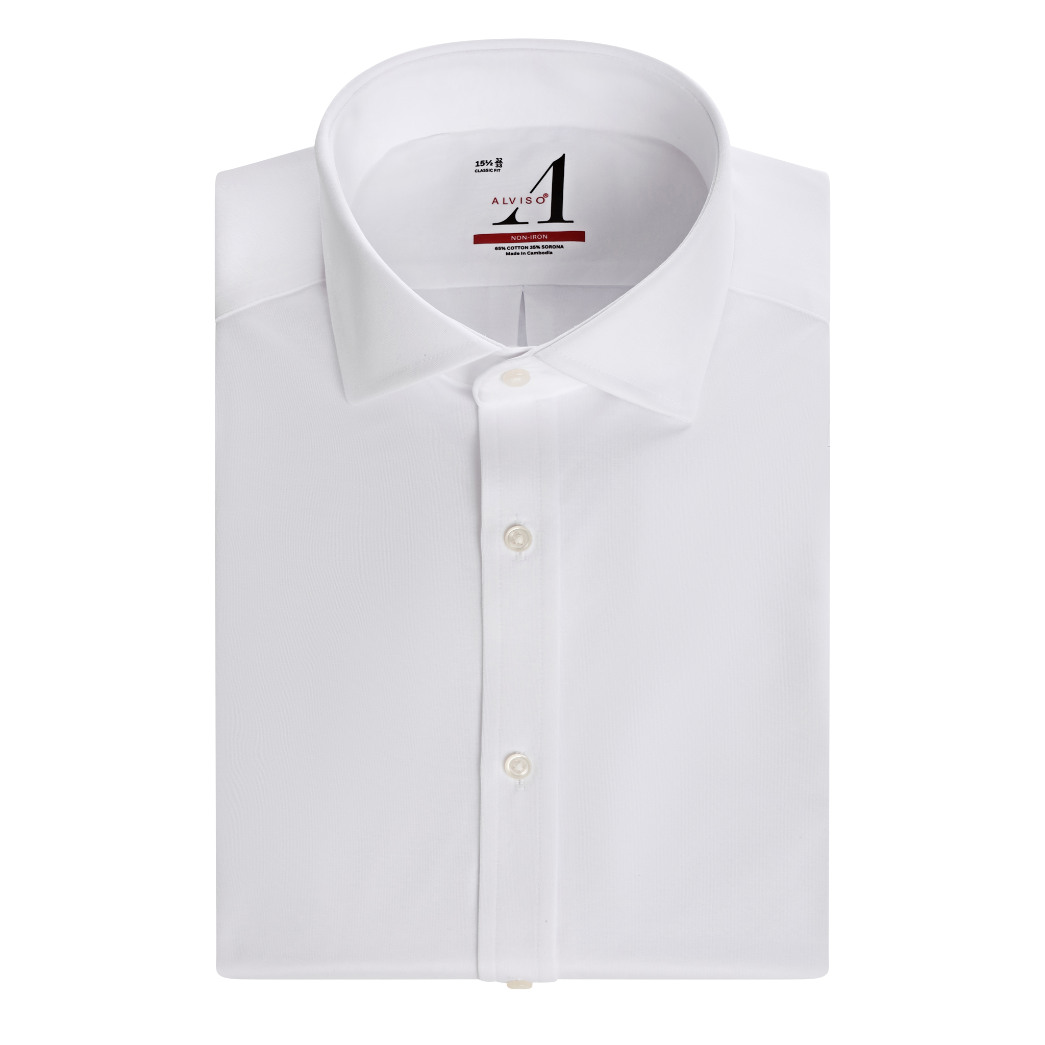 100% Cotton Non-Iron Super Stretch Classic Fit Button Cuff Shirt