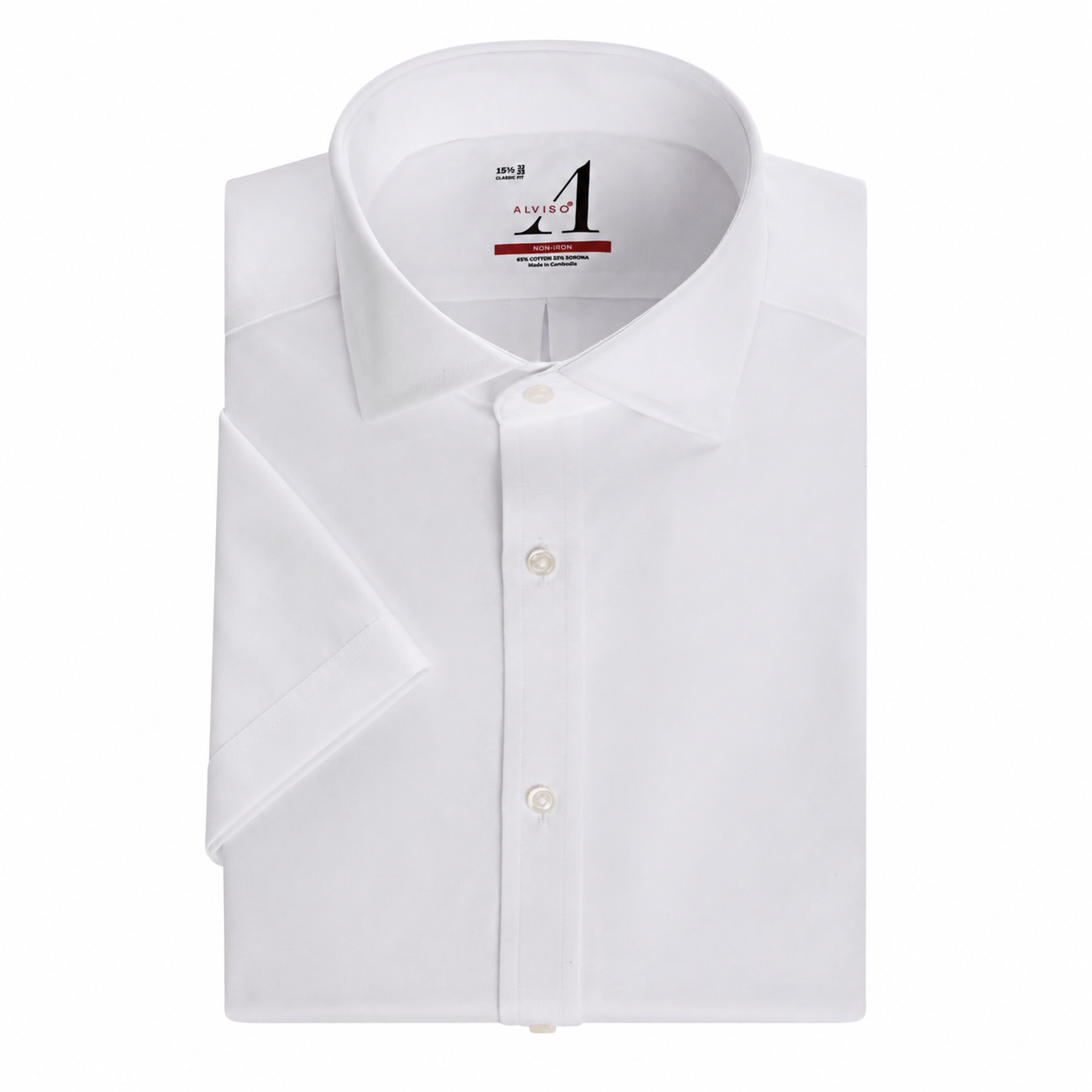 100% Cotton Non-Iron Super Stretch Classic Fit Short Sleeve Shirt